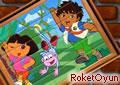 Dora Ve Diego Puzzle Oyunu